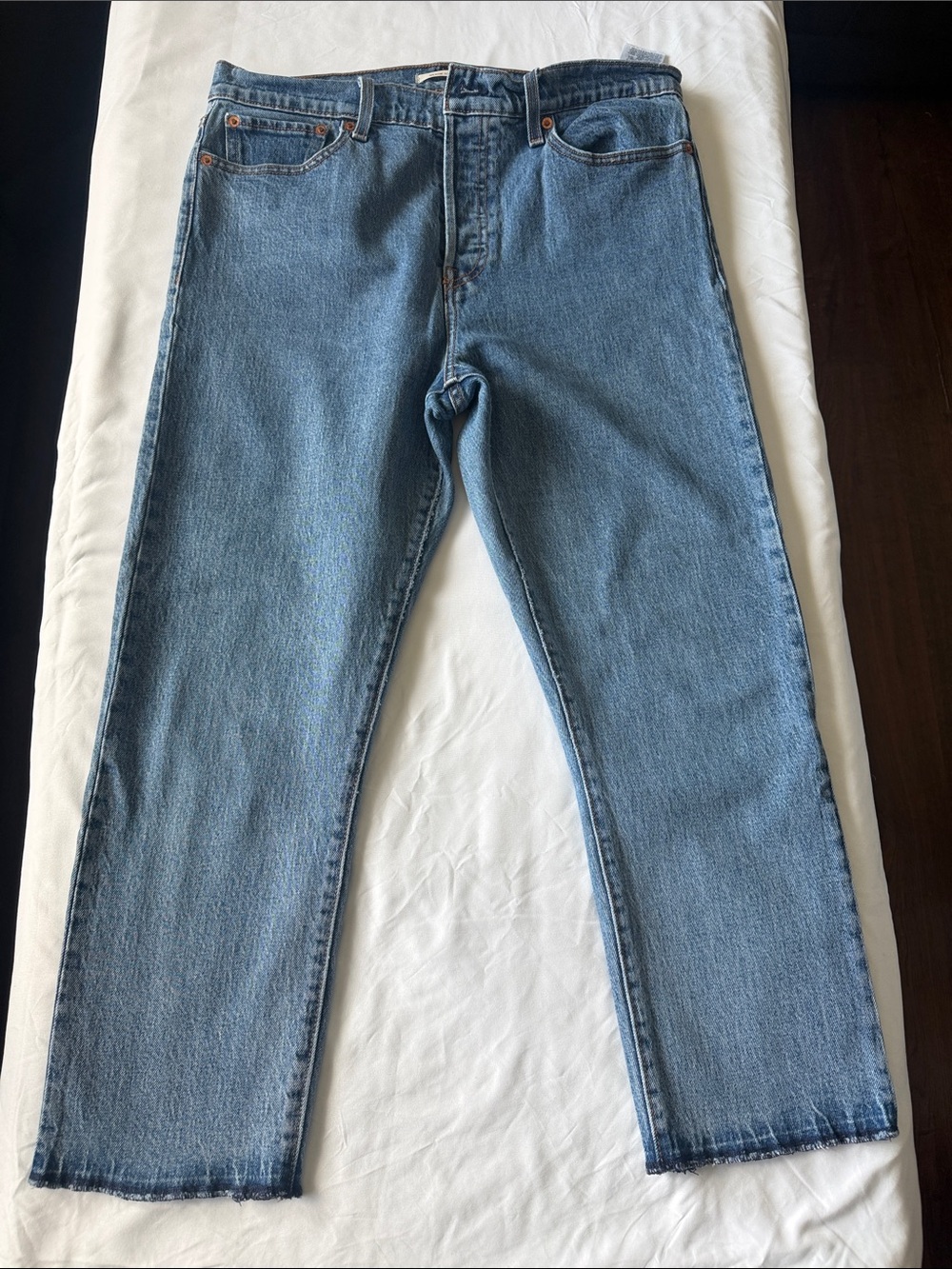 Levi's Light Blue Straight Wedgie Straight Cropped Jeans
